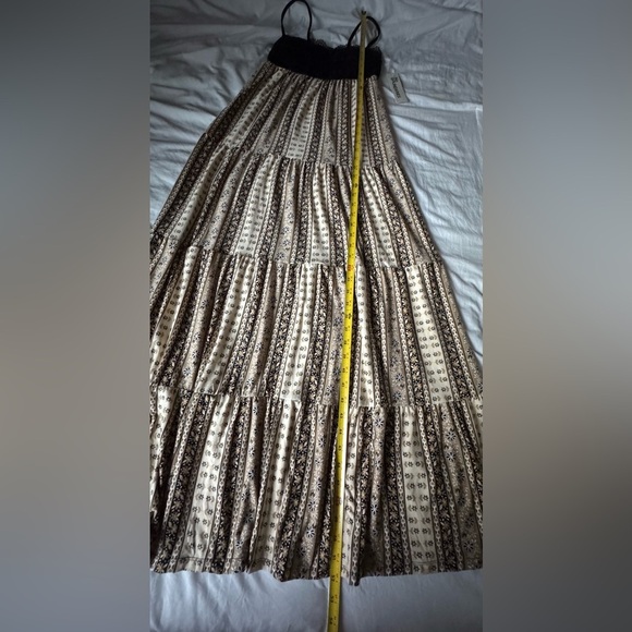 No Boundaries Black and Cream Tiered Maxi Dress - Picture 6 of 9